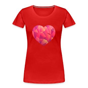 Heart pink - Women's Premium Organic T-Shirt - red - Front - Mia (176cm)