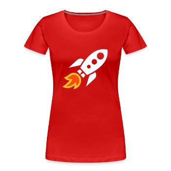 Rocket - Women's Premium Organic T-Shirt - red - Front - Mia (176cm)