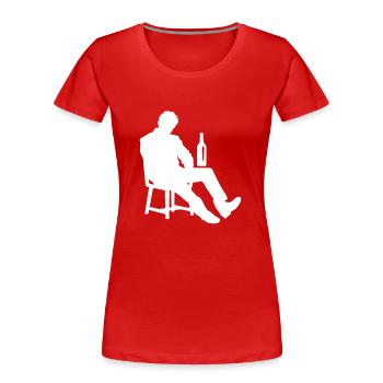 Besoffener Mann Saufen Drunk - Frauen Premium Bio T-Shirt - Rot - Vorne - Mia (176cm)
