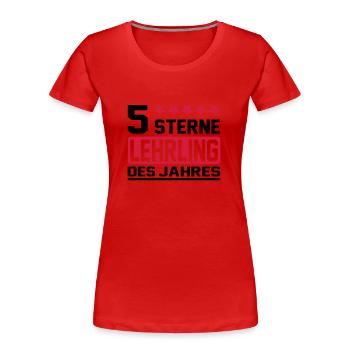 lehrling - Frauen Premium Bio T-Shirt - Rot - Vorne - Mia (176cm)