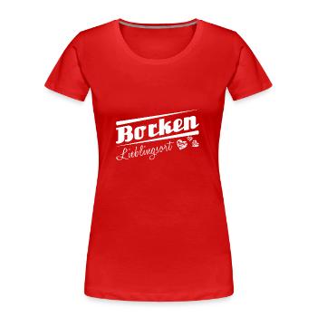 Borken - Lieblingsort mit Stadtnamen - Frauen Premium Bio T-Shirt - Rot - Vorne - Mia (176cm)