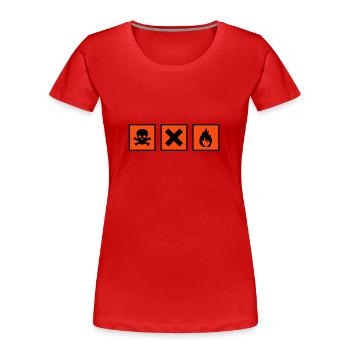 Chemist - Women's Premium Organic T-Shirt - red - Front - Mia (176cm)