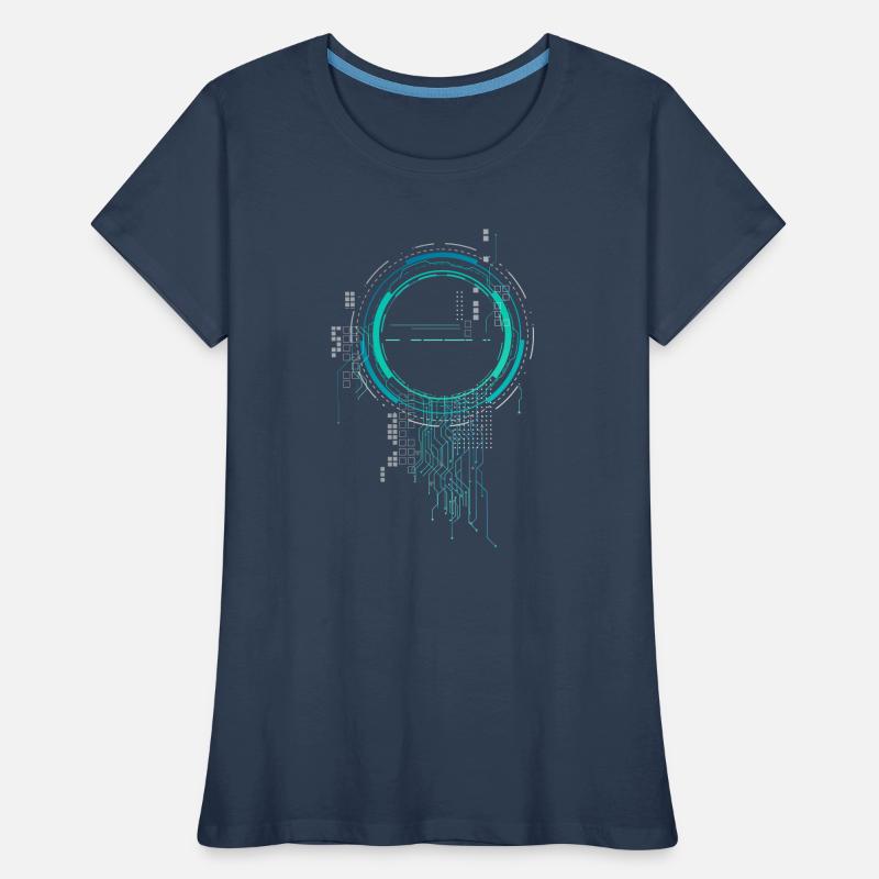 cpu pc nerd spaceship sci-fi core board lol cod Women's Premium Organic T-Shirt