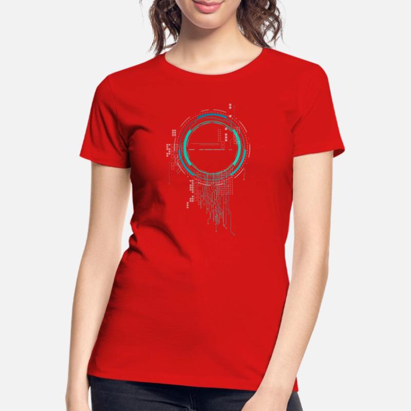 cpu Pc Nerd Raumschiff sci-Fi Core Platine lol cod Frauen Premium Bio T-Shirt