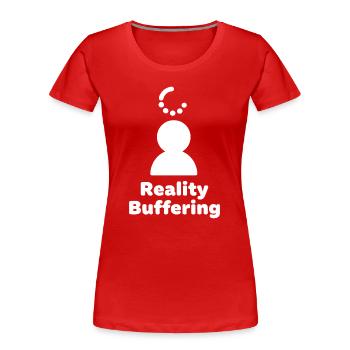 Realität Pufferung Icon - Frauen Premium Bio T-Shirt - Rot - Vorne - Mia (176cm)