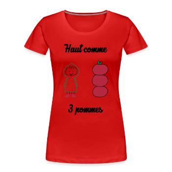 Baby - Kid - Enfant - Bébé - Kind - Child - Niño - T-shirt bio Premium Femme - rouge - Devant - Mia (176cm)