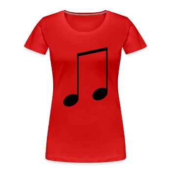 Note - Women's Premium Organic T-Shirt - red - Front - Mia (176cm)