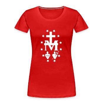 Wundersame Medaille - Frauen Premium Bio T-Shirt - Rot - Vorne - Mia (176cm)