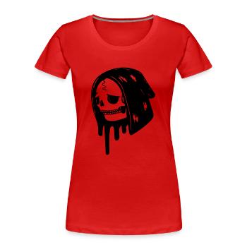 Tristesse jusqu'à la mort - T-shirt bio Premium Femme - rouge - Devant - Mia (176cm)