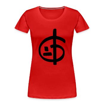Equation de Zoran - T-shirt bio Premium Femme - rouge - Devant - Mia (176cm)