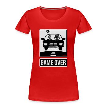 Just Married – Game Over (2C) - Frauen Premium Bio T-Shirt - Rot - Vorne - Mia (176cm)