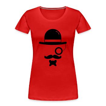 Hipster Vintage - Frauen Premium Bio T-Shirt - Rot - Vorne - Mia (176cm)