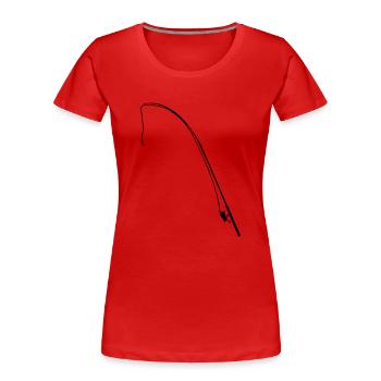 angel fishing - Frauen Premium Bio T-Shirt - Rot - Vorne - Mia (176cm)
