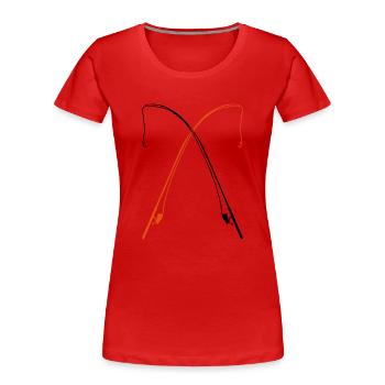 angel fishing - Frauen Premium Bio T-Shirt - Rot - Vorne - Mia (176cm)