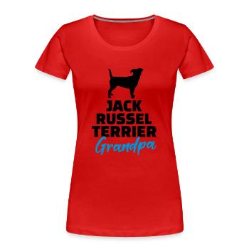 Jack Russell - Frauen Premium Bio T-Shirt - Rot - Vorne - Mia (176cm)
