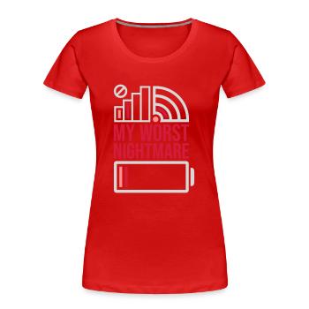 Icons my worst nightmare - Frauen Premium Bio T-Shirt - Rot - Vorne - Mia (176cm)