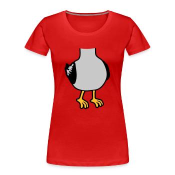 Möwe ohne Kopf Kostüm - Frauen Premium Bio T-Shirt - Rot - Vorne - Mia (176cm)