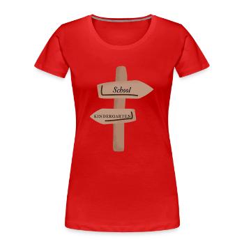 Schooling - Women's Premium Organic T-Shirt - red - Front - Mia (176cm)