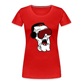 DJ Zombie Monster Horror Halloween Party Musik - Frauen Premium Bio T-Shirt - Rot - Vorne - Mia (176cm)