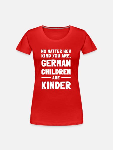 Deutsche Kinder - Frauen Premium Bio T-Shirt - Rot
