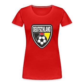 deutschland - Frauen Premium Bio T-Shirt - Rot - Vorne - Mia (176cm)