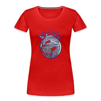 ROYAL - Frauen Premium Bio T-Shirt - Rot - Vorne - Mia (176cm)