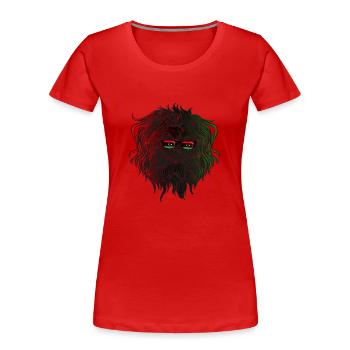 Libye - T-shirt bio Premium Femme - rouge - Devant - Mia (176cm)
