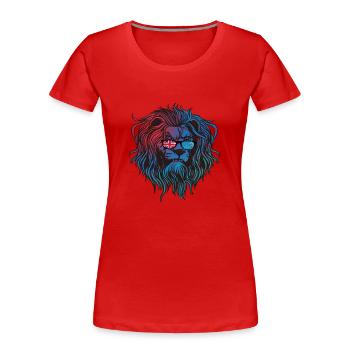 Tuvalu - T-shirt bio Premium Femme - rouge - Devant - Mia (176cm)