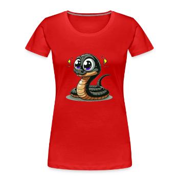 Cobra - T-shirt bio Premium Femme - rouge - Devant - Mia (176cm)