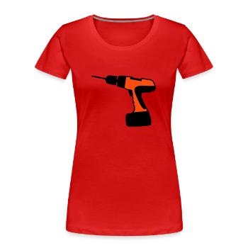 tool - Women's Premium Organic T-Shirt - red - Front - Mia (176cm)