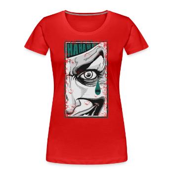 Joker Batman Larme - T-shirt bio Premium Femme - rouge - Devant - Mia (176cm)