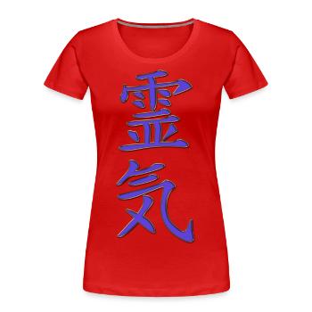 REIKI gold violet - Women's Premium Organic T-Shirt - red - Front - Mia (176cm)