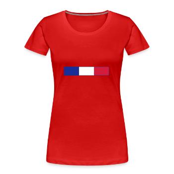 France - Frauen Premium Bio T-Shirt - Rot - Vorne - Mia (176cm)