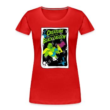 Creature from the Black Lagoon Illustration - Women's Premium Organic T-Shirt - red - Front - Mia (176cm)