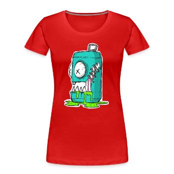 Monster Dose Cartoon Comic - Frauen Premium Bio T-Shirt - Rot - Vorne - Mia (176cm)