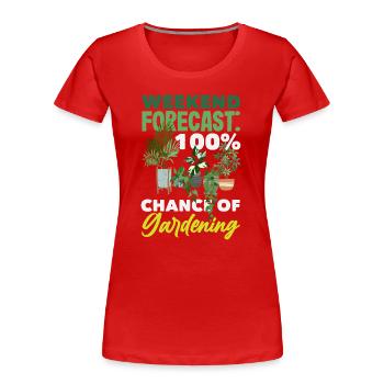 Garten- Und Pflanzenliebhaber Geschenke - Frauen Premium Bio T-Shirt - Rot - Vorne - Mia (176cm)