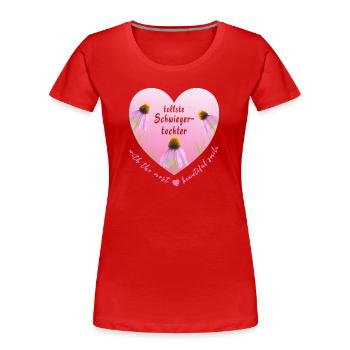 greatest daughter-in-law - Women's Premium Organic T-Shirt - red - Front - Mia (176cm)