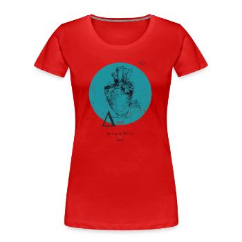 Fort dans l’âme ♡ - T-shirt bio Premium Femme - rouge - Devant - Mia (176cm)