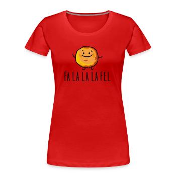 Veganer Falafel lustig - Frauen Premium Bio T-Shirt - Rot - Vorne - Mia (176cm)