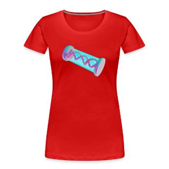 Roller coaster in my DNA - Women's Premium Organic T-Shirt - red - Front - Mia (176cm)