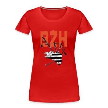 Dudelsack bzh - Frauen Premium Bio T-Shirt - Rot - Vorne - Mia (176cm)
