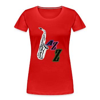 Jazz - Frauen Premium Bio T-Shirt - Rot - Vorne - Mia (176cm)
