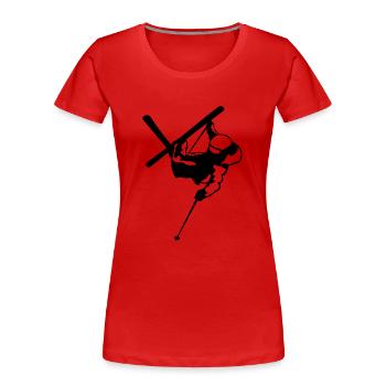 Trick Ski - Frauen Premium Bio T-Shirt - Rot - Vorne - Mia (176cm)