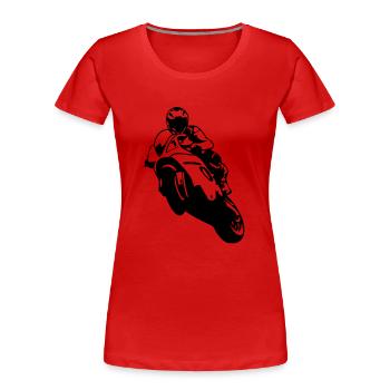 Superbike Wheelie - Frauen Premium Bio T-Shirt - Rot - Vorne - Mia (176cm)