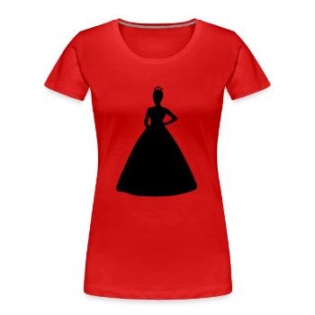 prinzessin silhouette - Frauen Premium Bio T-Shirt - Rot - Vorne - Mia (176cm)