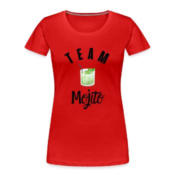Team Mojito - Frauen Premium Bio T-Shirt - Rot - Vorne - Mia (176cm)