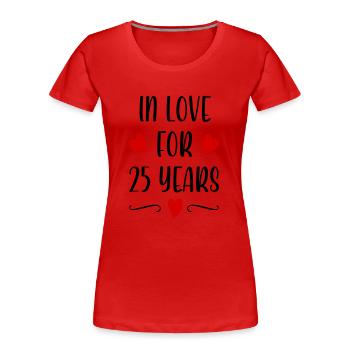 silver wedding - Women's Premium Organic T-Shirt - red - Front - Mia (176cm)