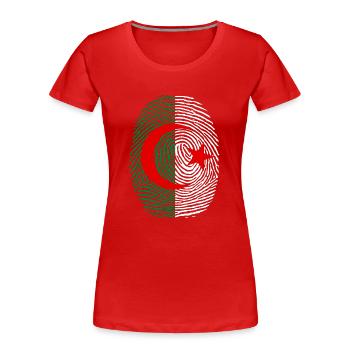 empreinte algérienne - T-shirt bio Premium Femme - rouge - Devant - Mia (176cm)