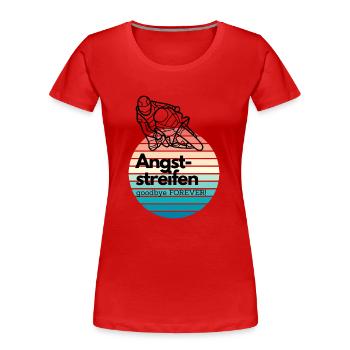 Fear stripes - Women's Premium Organic T-Shirt - red - Front - Mia (176cm)
