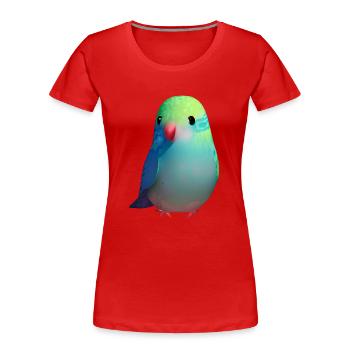 Cockatiel Budgie Bird Bird Propriétaire - T-shirt bio Premium Femme - rouge - Devant - Mia (176cm)